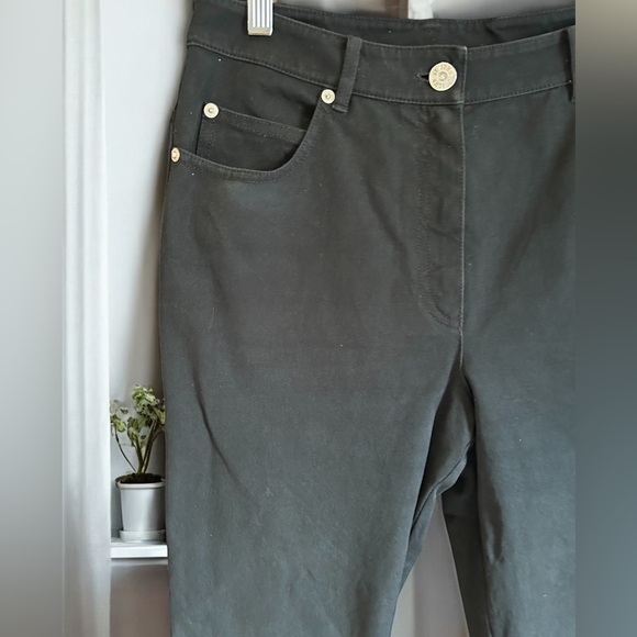 ST JOHN SPORT Black Stretch five‎ pocket Straight Leg Jeans Pants 6 - Picture 3 of 11
